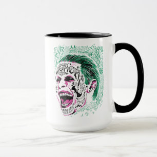 Suicide Squad   Laughing Joker Head Sketch Mug