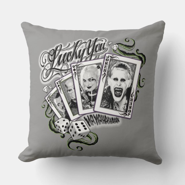 Suicide Squad | "Lucky You" Playing Cards Cushion (Front)