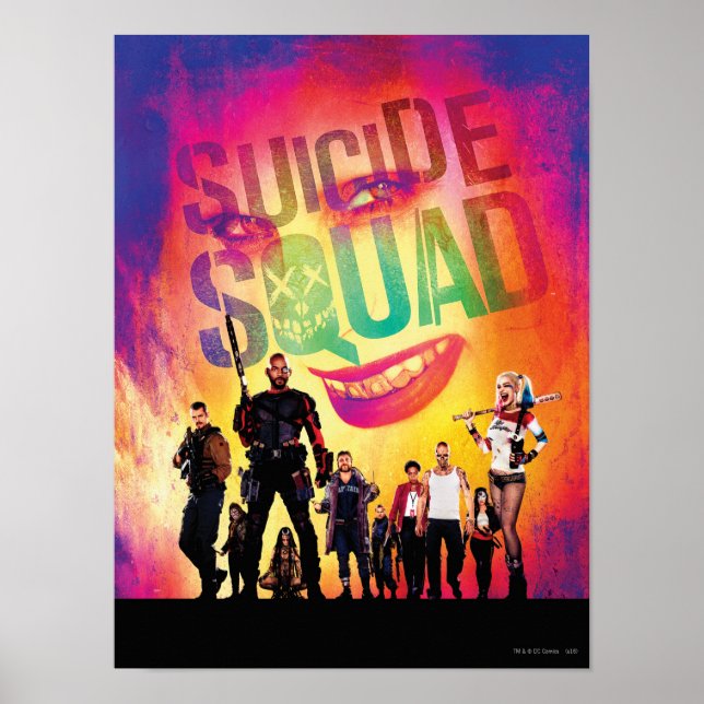 Suicide Squad | Orange Joker & Squad Movie Poster (Front)