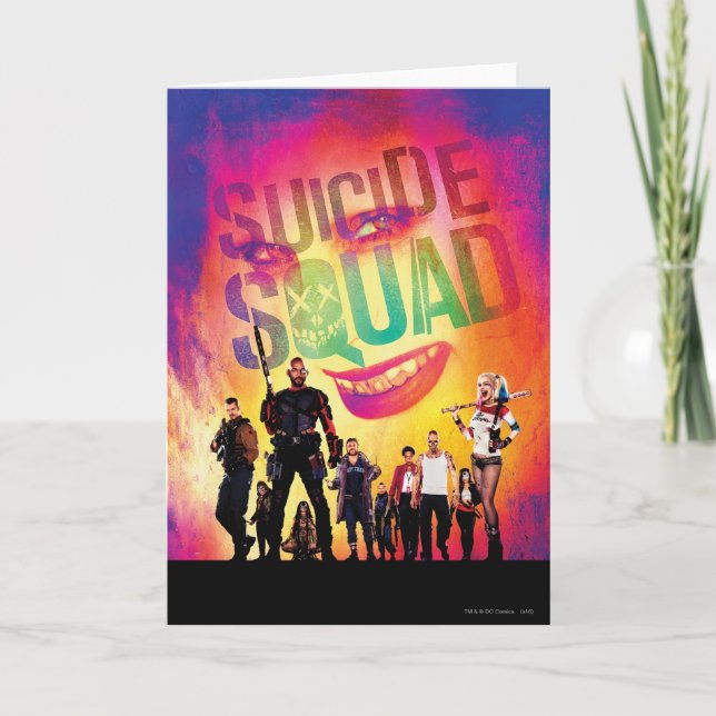Suicide Squad | Orange Joker & Squad Movie Poster Card (Front)