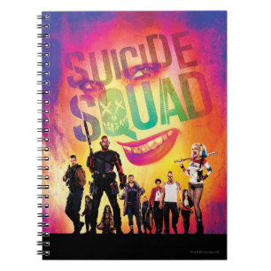 Suicide Squad   Orange Joker & Squad Movie Poster Notebook