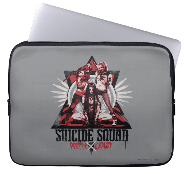 Suicide Squad | Pretty Crazy Squad Girls Laptop Sleeve (Front)