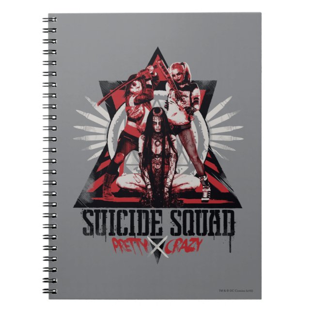 Suicide Squad | Pretty Crazy Squad Girls Notebook (Front)
