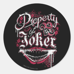 Suicide Squad   Property of Joker Classic Round Sticker