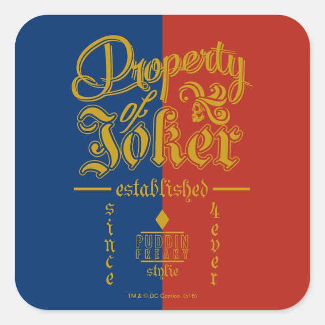 Suicide Squad | Puddin Freaky Square Sticker (Front)
