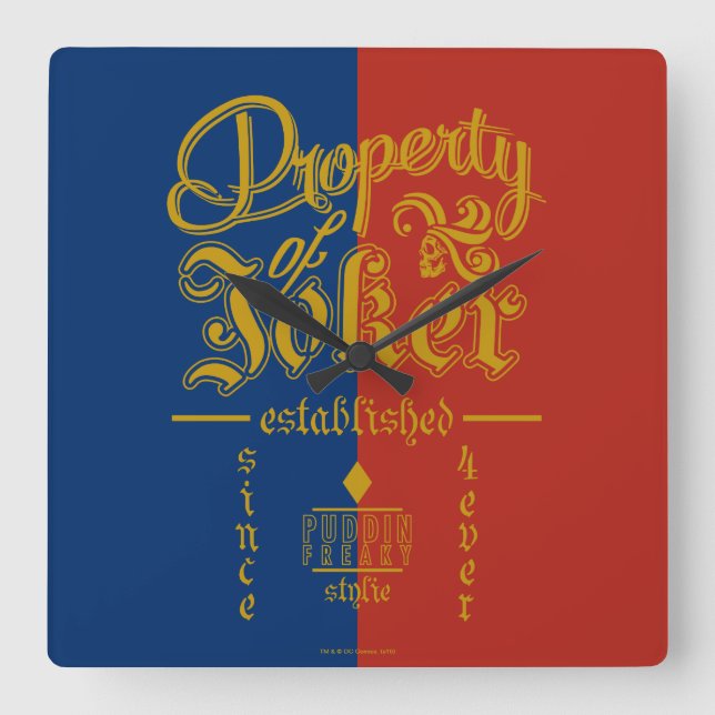 Suicide Squad | Puddin Freaky Square Wall Clock (Front)
