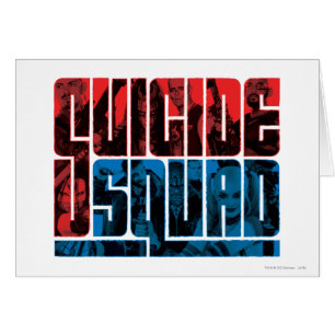 Suicide Squad Red and Blue Logo