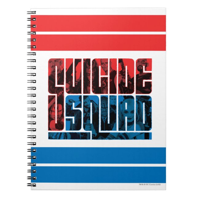 Suicide Squad | Red and Blue Logo Notebook (Front)