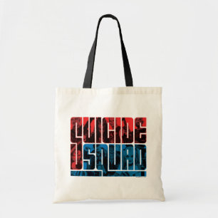 Suicide Squad Red and Blue Logo Tote Bag