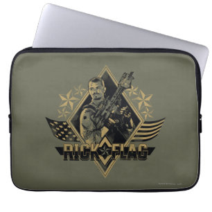 Suicide Squad   Rick Flag Badge Laptop Sleeve