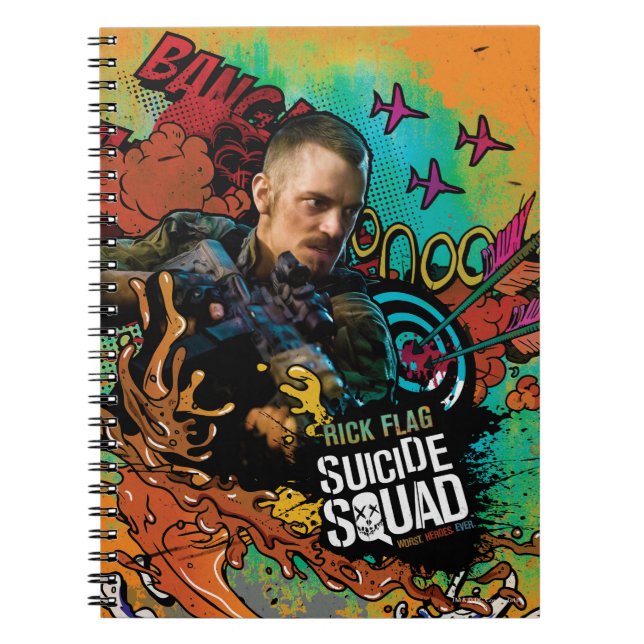 Suicide Squad | Rick Flag Character Graffiti Notebook (Front)