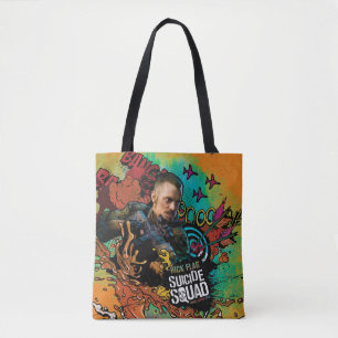 Suicide Squad   Rick Flag Character Graffiti Tote Bag