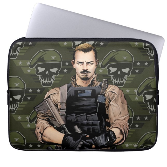 Suicide Squad | Rick Flag Comic Book Art Laptop Sleeve (Front)