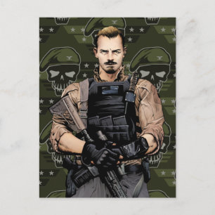 Suicide Squad Rick Flag Comic Book Art Postcard