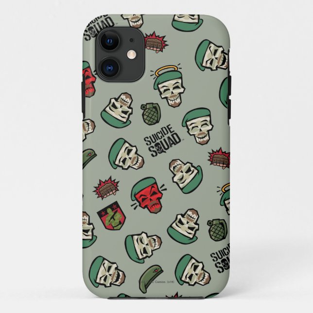 Suicide Squad | Rick Flag Emoji Pattern Case-Mate iPhone Case (Back)