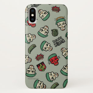 Suicide Squad   Rick Flag Emoji Pattern iPhone X Case