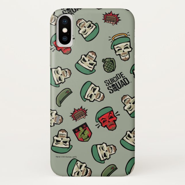 Suicide Squad | Rick Flag Emoji Pattern Case-Mate iPhone Case (Back)