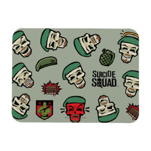 Suicide Squad   Rick Flag Emoji Pattern Magnet