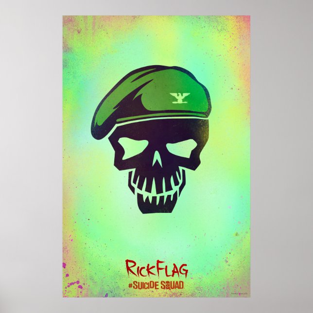 Suicide Squad | Rick Flag Head Icon Poster (Front)
