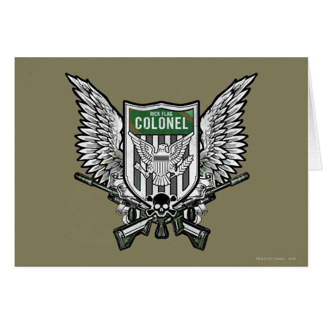 Suicide Squad | Rick Flag Winged Crest Tattoo Art (Front Horizontal)