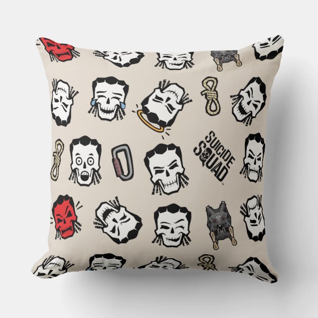 Suicide Squad | Slipknot Emoji Pattern Cushion (Front)