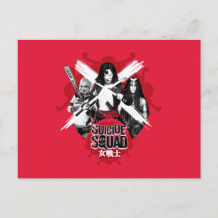Suicide Squad Squad Girls "Female Warrior" Postcard