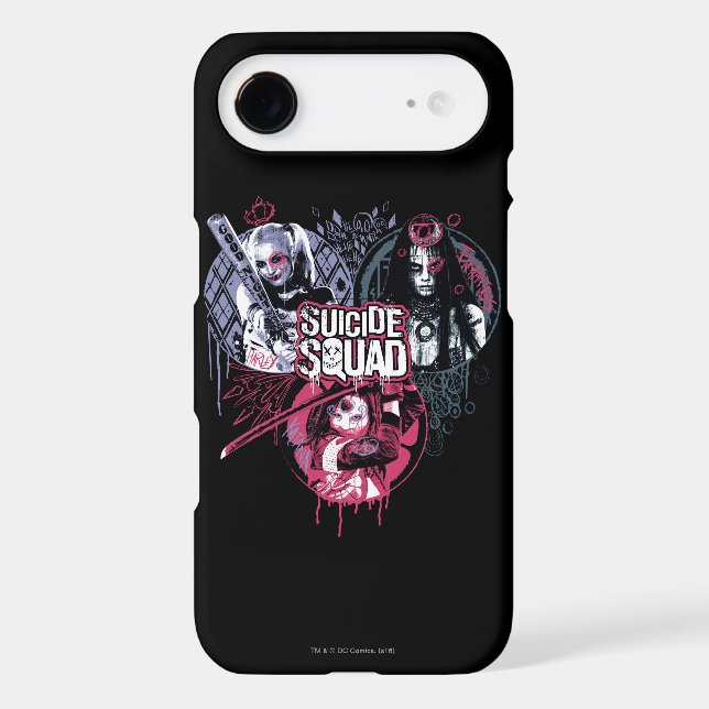 Suicide Squad | Squad Girls Graffiti Badges Case-Mate iPhone Case (Back)
