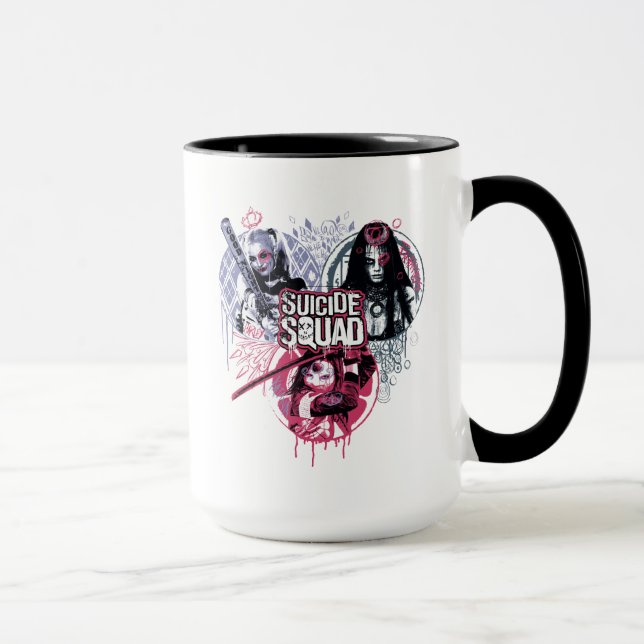 Suicide Squad | Squad Girls Graffiti Badges Mug (Right)