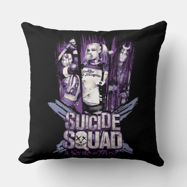 Suicide Squad | Squad Girls "In Squad We Trust" Cushion (Front)
