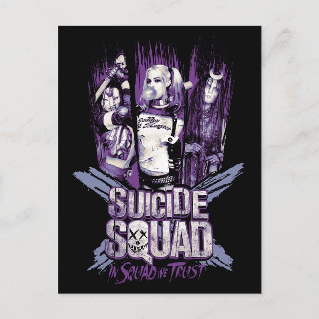Suicide Squad | Squad Girls "In Squad We Trust" Postcard (Front)