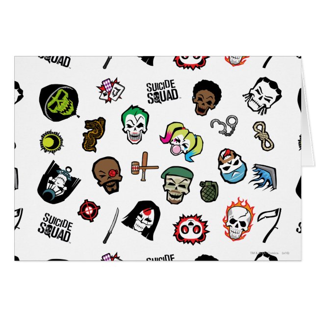 Suicide Squad | Suicide Squad Emoji Pattern (Front Horizontal)