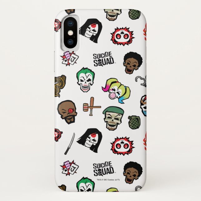 Suicide Squad | Suicide Squad Emoji Pattern Case-Mate iPhone Case (Back)