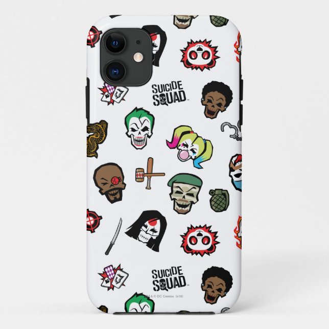 Suicide Squad | Suicide Squad Emoji Pattern Case-Mate iPhone Case (Back)