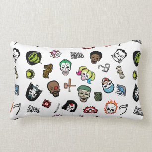 Suicide Squad   Suicide Squad Emoji Pattern Lumbar Cushion