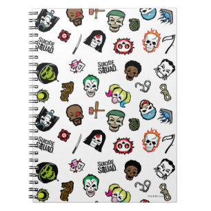 Suicide Squad   Suicide Squad Emoji Pattern Notebook