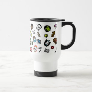Suicide Squad   Suicide Squad Emoji Pattern Travel Mug