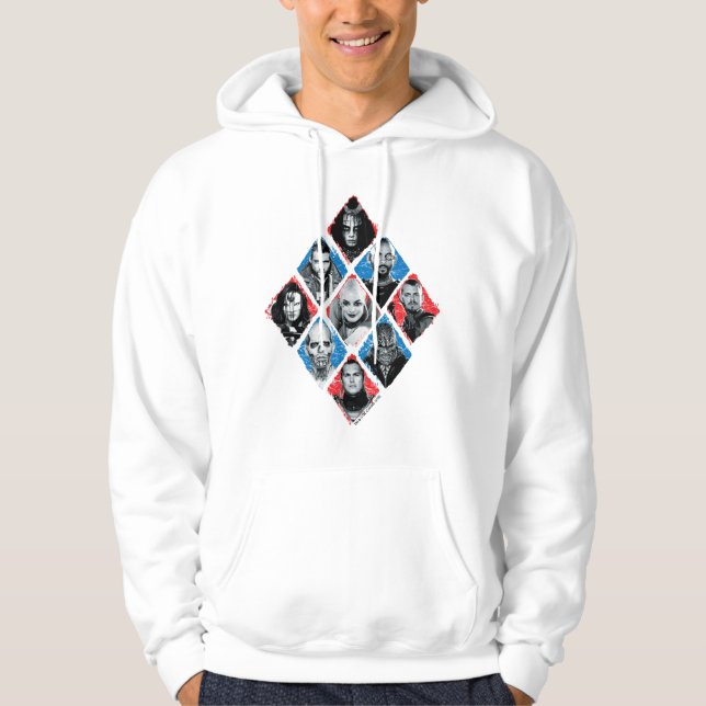 Suicide Squad | Task Force X Chequered Diamond Hoodie (Front)