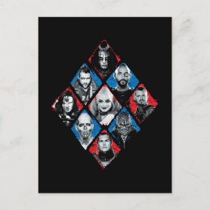 Suicide Squad Task Force X Chequered Diamond Postcard