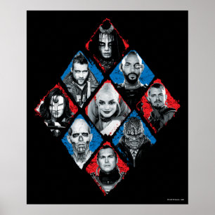 Suicide Squad   Task Force X Chequered Diamond Poster