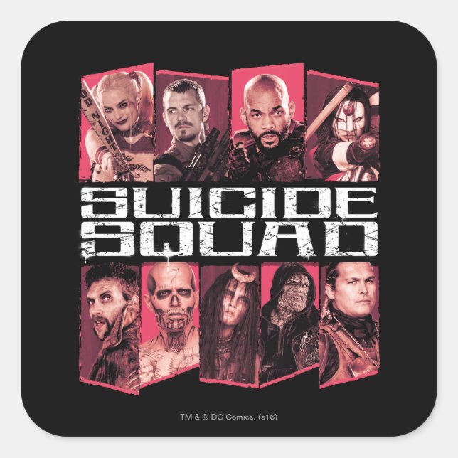 Suicide Squad | Task Force X Group Emblem Square Sticker (Front)
