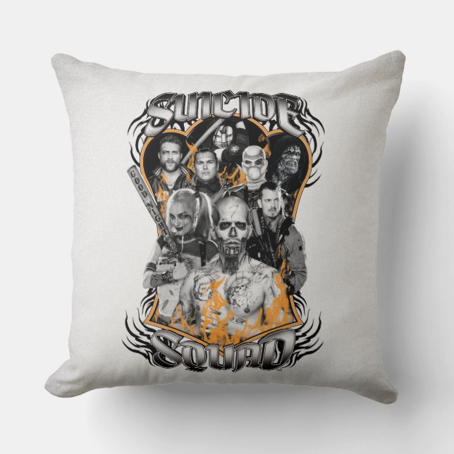 Suicide Squad | Task Force X Tribal Tattoo Cushion (Front)