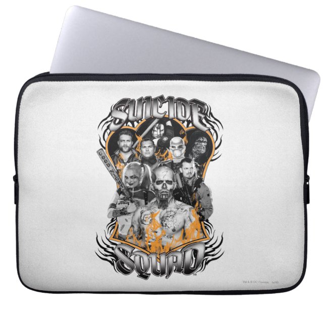 Suicide Squad | Task Force X Tribal Tattoo Laptop Sleeve (Front)