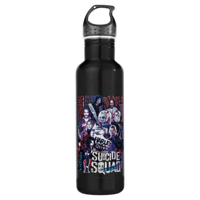 Suicide Squad | Task Force X Typography Photo 710 Ml Water Bottle (Front)