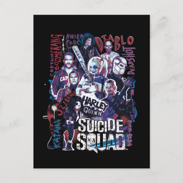 Suicide Squad | Task Force X Typography Photo Postcard (Front)