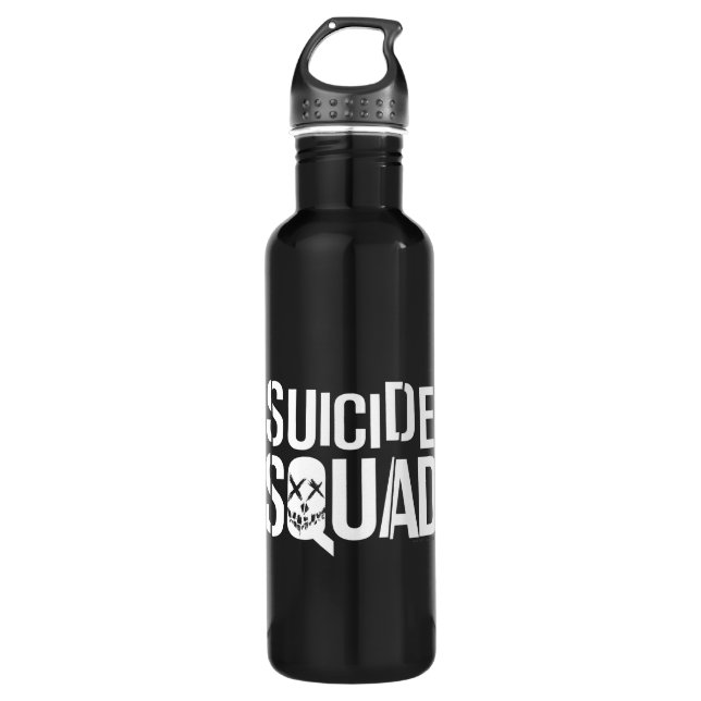 Suicide Squad | White Logo 710 Ml Water Bottle (Front)