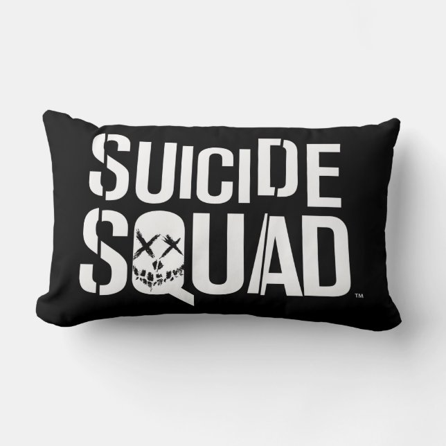 Suicide Squad | White Logo Lumbar Cushion (Front)