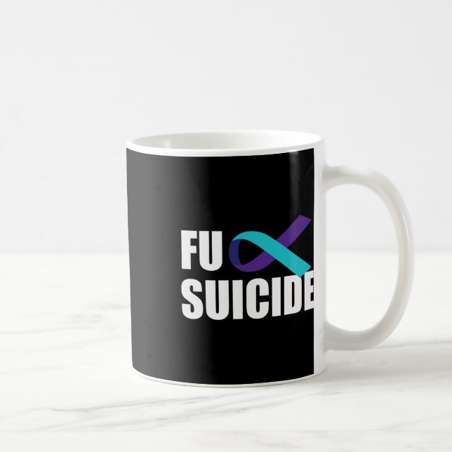 Suicide Suicide Awareness Ribbon Suicide Preventio Coffee Mug (Right)