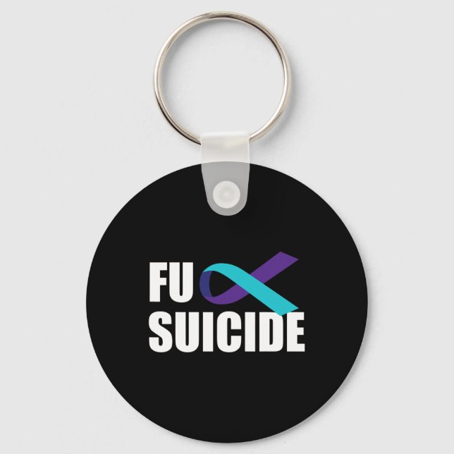 Suicide Suicide Awareness Ribbon Suicide Preventio Key Ring (Front)