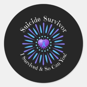 Suicide Survivor I Survived So Can You Problem Men Classic Round Sticker
