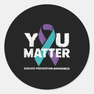 Suicides Prevention Shirts Suicide Awareness  Classic Round Sticker
